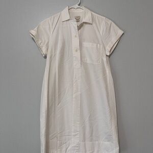 J. Crew White Shirt Dress Size Small